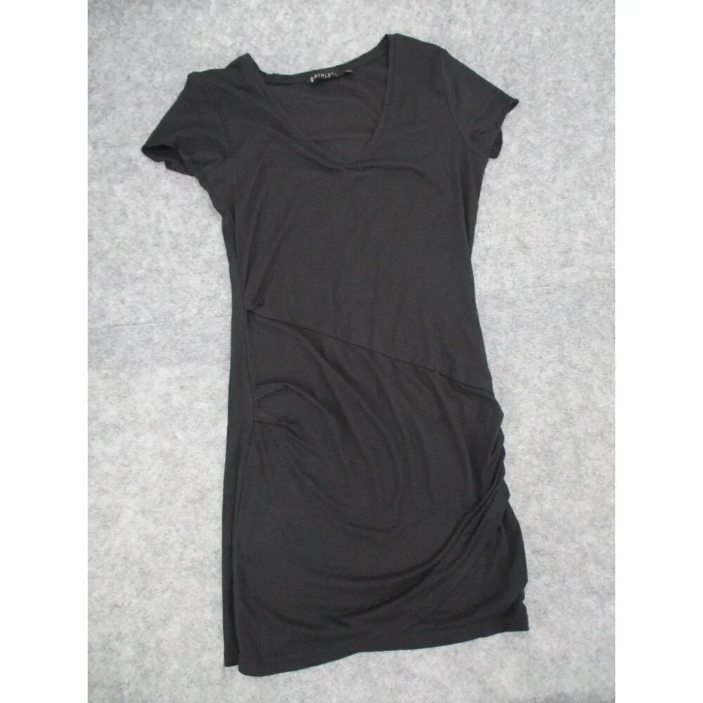 Athleta Womens Dress Small Faux Wrap Nectar Short V Neck Stretchy Ladies Knit